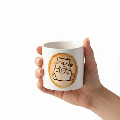 Seramik Kupa - Kitty Loves Espresso