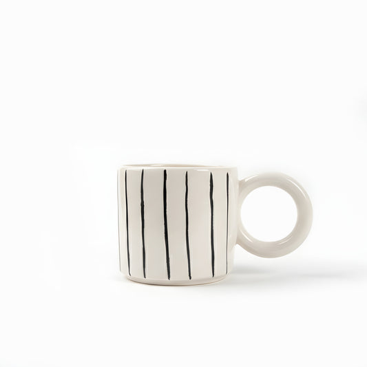 Seramik Kupa - Strand Dark Stripes